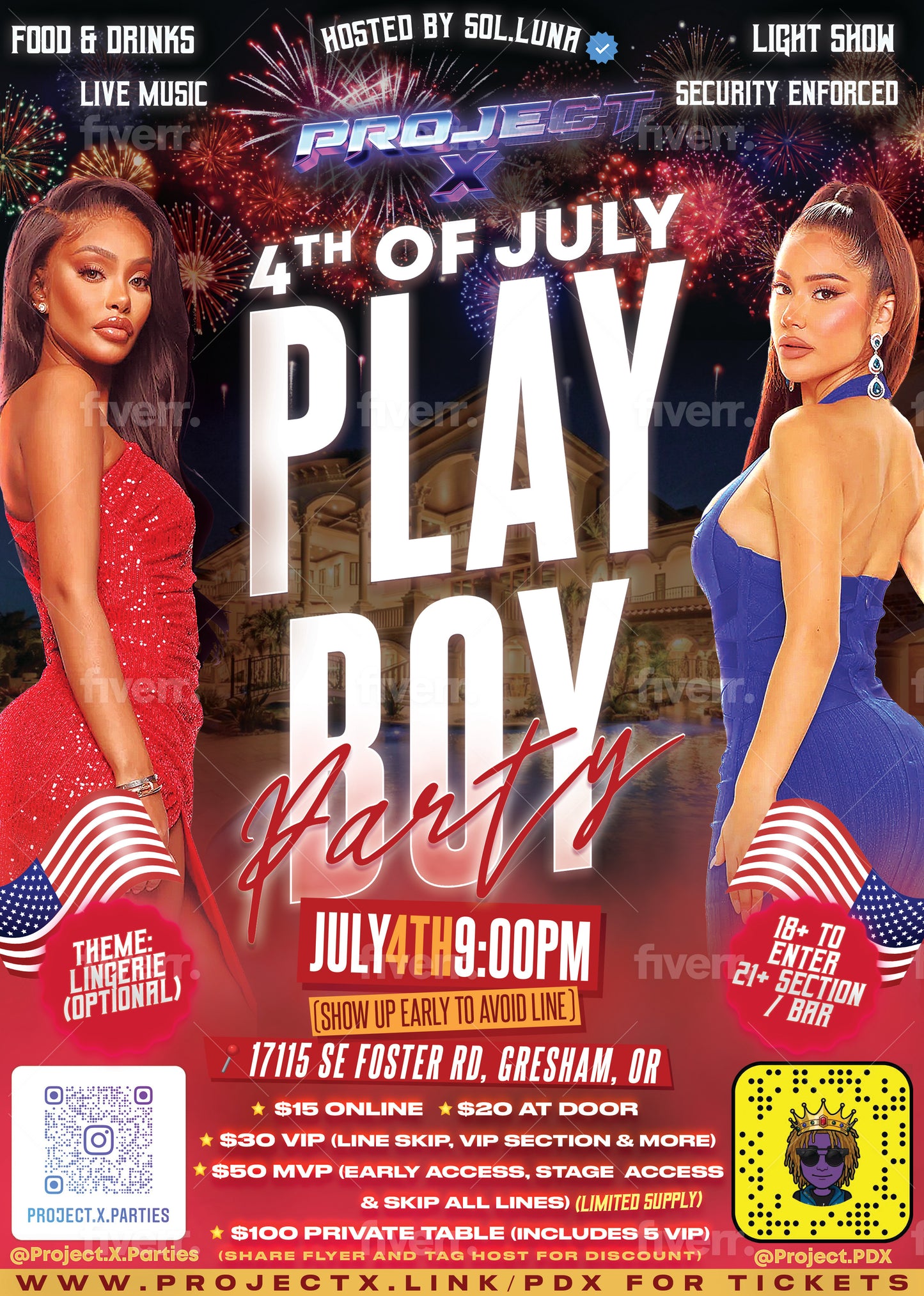 4th Of July Party Private Table