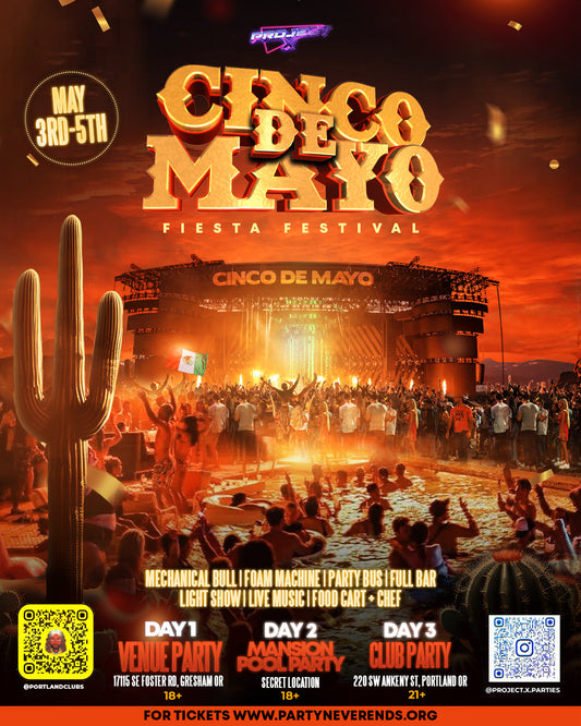 Cinco De Mayo Fiesta Festival: Day 2 Mansion Pool Party (General Admission)