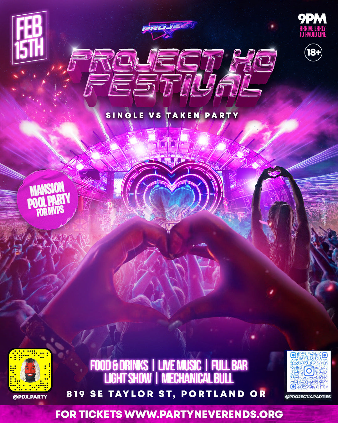 Project XO: Valentines Party (Private Table & Group Pass)