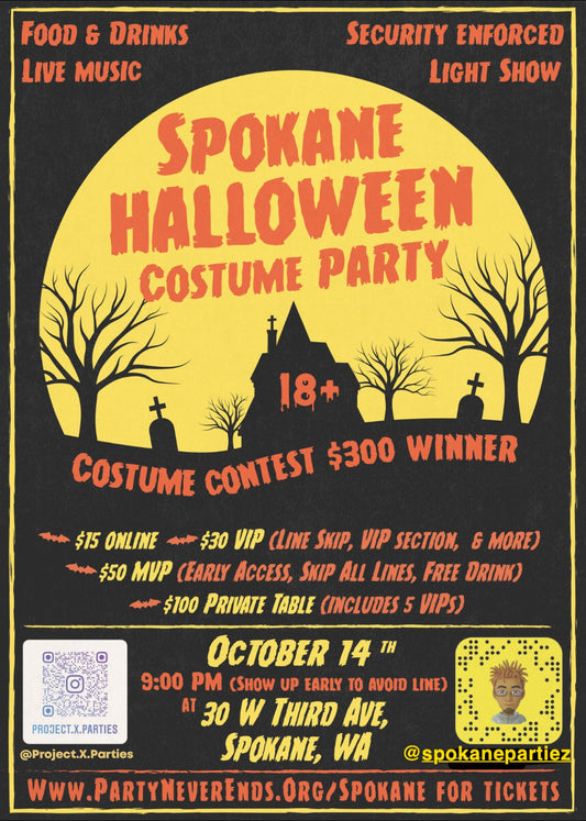 All Ages Spokane Halloween Party General Admission