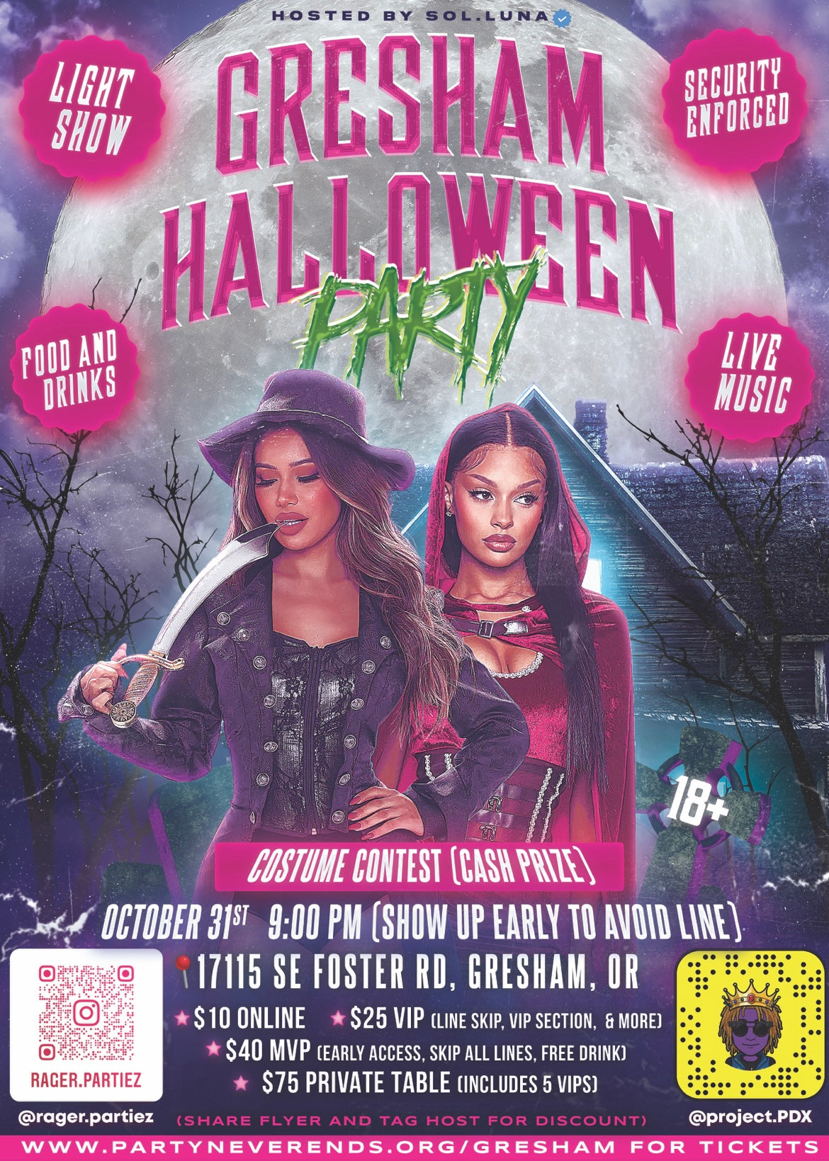 Gresham Halloween Party VIP